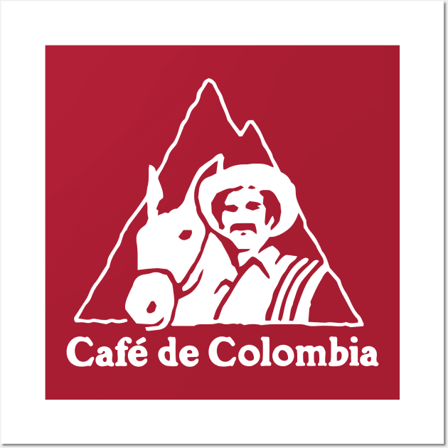 Cafe de Colombia - white design Wall Art by verde